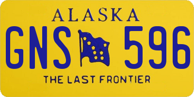 AK license plate GNS596