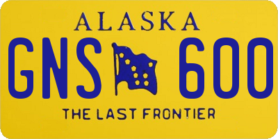 AK license plate GNS600