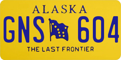 AK license plate GNS604