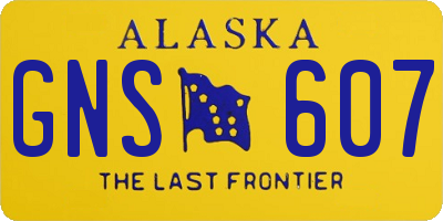 AK license plate GNS607
