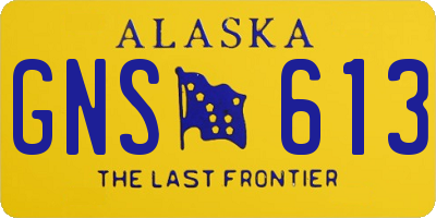 AK license plate GNS613
