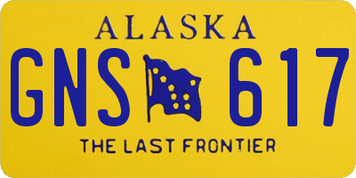 AK license plate GNS617