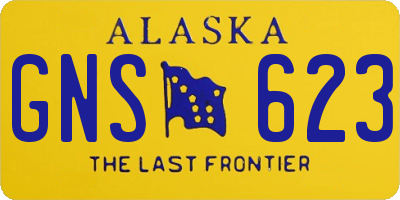 AK license plate GNS623