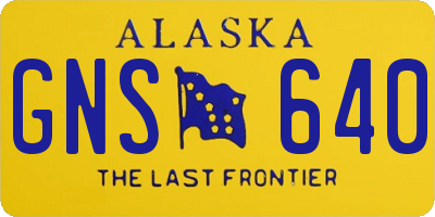 AK license plate GNS640