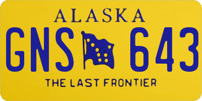 AK license plate GNS643