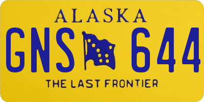AK license plate GNS644