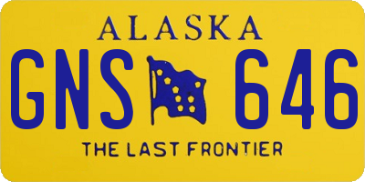AK license plate GNS646