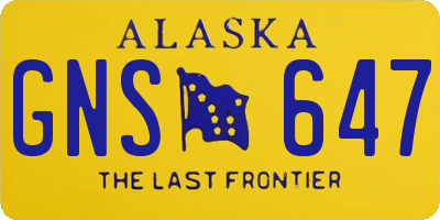 AK license plate GNS647