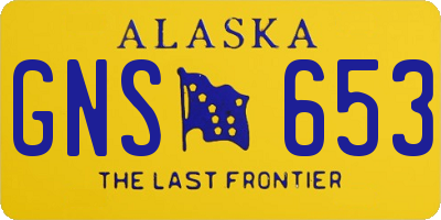 AK license plate GNS653
