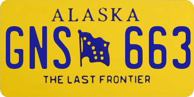 AK license plate GNS663