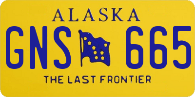 AK license plate GNS665