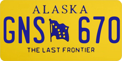 AK license plate GNS670