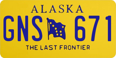 AK license plate GNS671