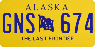 AK license plate GNS674