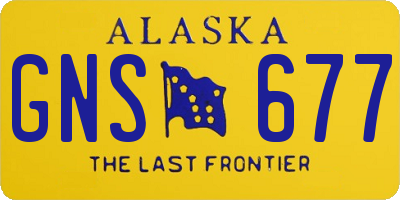 AK license plate GNS677