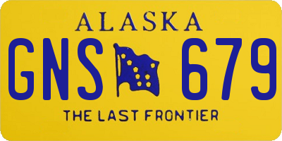 AK license plate GNS679