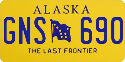 AK license plate GNS690