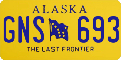 AK license plate GNS693