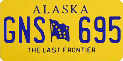 AK license plate GNS695