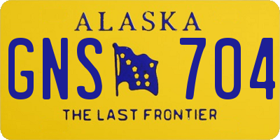 AK license plate GNS704