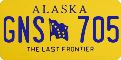 AK license plate GNS705