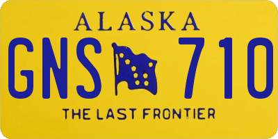 AK license plate GNS710
