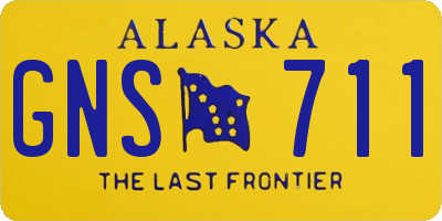 AK license plate GNS711