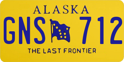 AK license plate GNS712