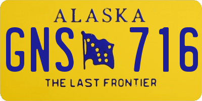 AK license plate GNS716