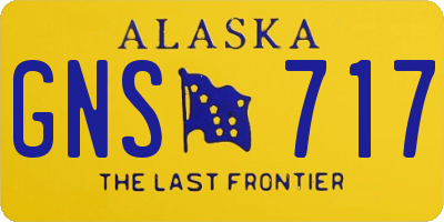 AK license plate GNS717