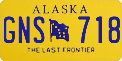 AK license plate GNS718