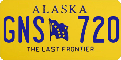 AK license plate GNS720