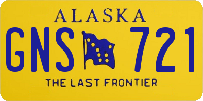 AK license plate GNS721