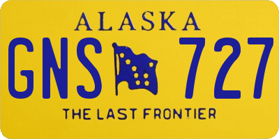 AK license plate GNS727