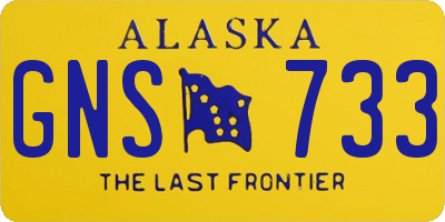 AK license plate GNS733