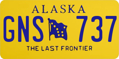 AK license plate GNS737