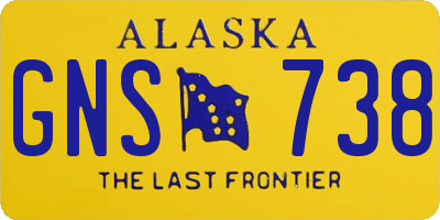 AK license plate GNS738