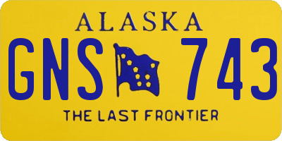 AK license plate GNS743