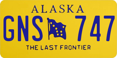 AK license plate GNS747