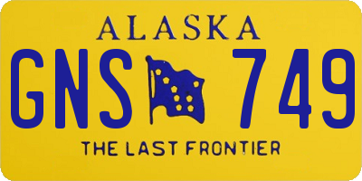 AK license plate GNS749