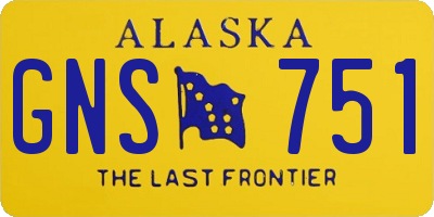 AK license plate GNS751