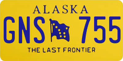 AK license plate GNS755