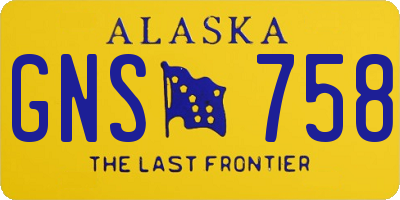 AK license plate GNS758