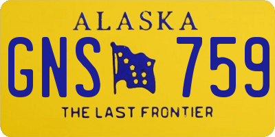AK license plate GNS759