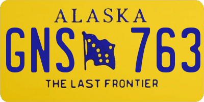AK license plate GNS763