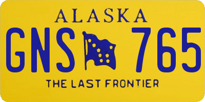 AK license plate GNS765