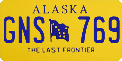 AK license plate GNS769