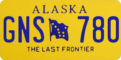 AK license plate GNS780