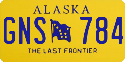AK license plate GNS784