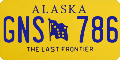AK license plate GNS786